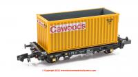 RT-PFA001-C Revolution Trains PFA 2 Axle Container Flat Triple Pack - Cawoods Yellow